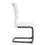 Ensemble de chaises de salle à manger élégantes, similicuir blanc, glam rétro pour la cuisine