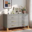 Commode double 6 tiroirs en bois robuste-1367436720