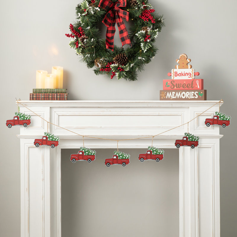 72" Metal Truck Christmas Garland