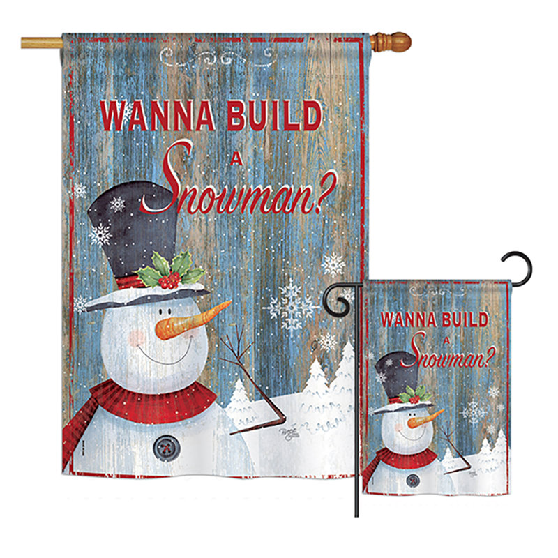 Double Sided 40'' H x 28'' W Polyester Christmas Flag Set