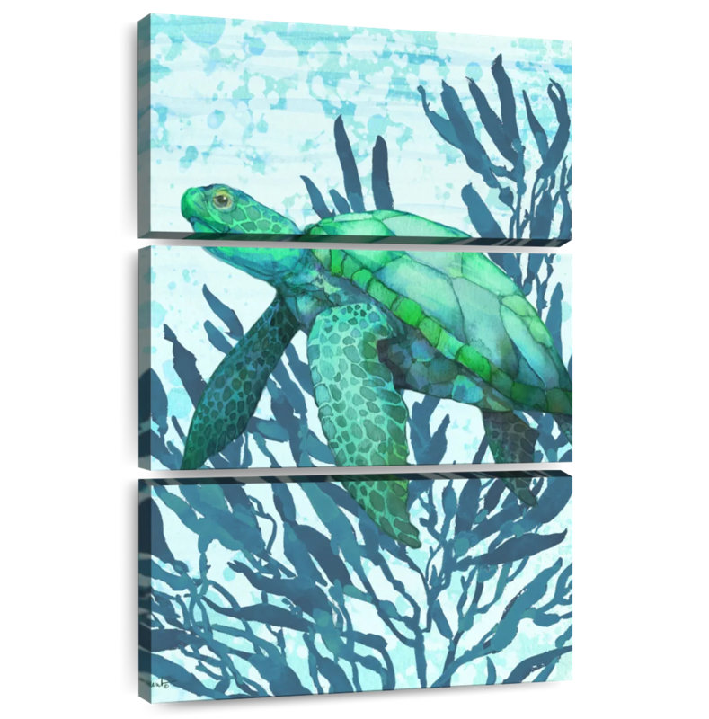 Brampt Calypso Turtles Vertical I - Bright, 74" H x 48" W