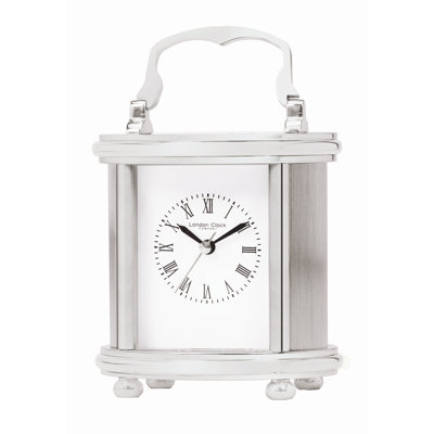 Carriage Metal Quartz movement / Crystal Tabletop Clock in Gold