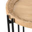 Table d'appoint avec plateau en bois exceptionnel, 21,5 po x 24 po, pour le salon et la chambre à coucher, conception moderne, fabrication en sapin et fer de qualité,