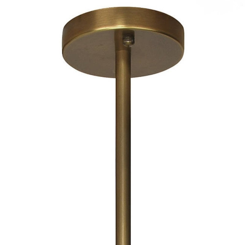 Lustre art déco Alan Mizrahi, Laiton poli, 40" Length x 30" Height