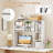 Desktop Bookshelf with 7 Open Cubbies & 3 Adjustable Shelves for Home Office Dorm White