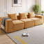 Canapé modulaire en velours côtelé modulaire, canapé 3 places entièrement en mousse compressée avec profil bas profond-401010389