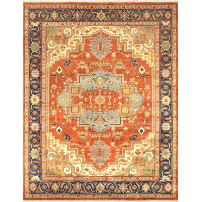 Oriental Area Rug in Rust