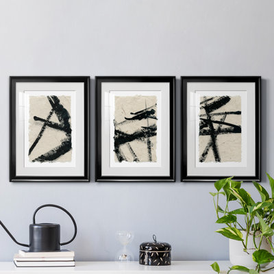 " Lines Crossed I " 3 - Pieces Painting Print