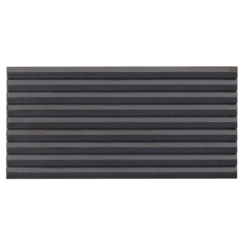 Ardor Linear 4.7 in. x 9.7 in. 3D Fluted Metallic Porcelain Subway Wall Tile (6.32 Sq. Ft. / Case), Black