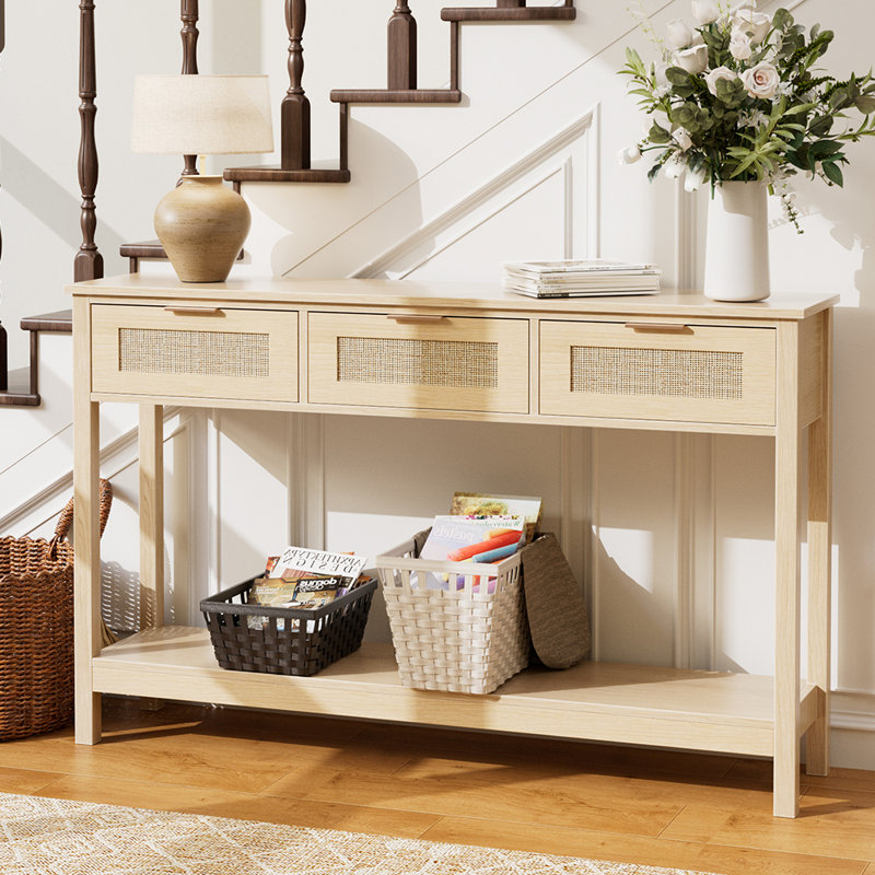 Spahn 130.5cm Unfinished Console Table, 81 H x 130 W x 30 D cm