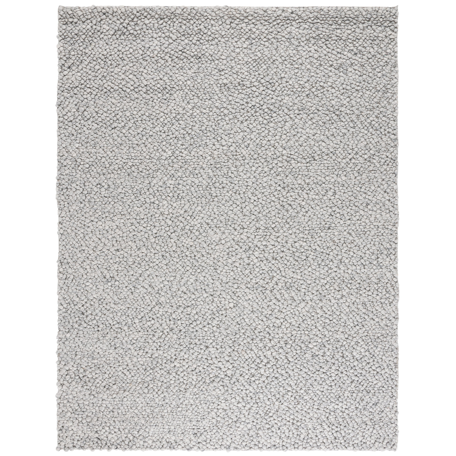Aaliyah Light Grey Hand-Woven Rug, Rectangle 8' x 10'