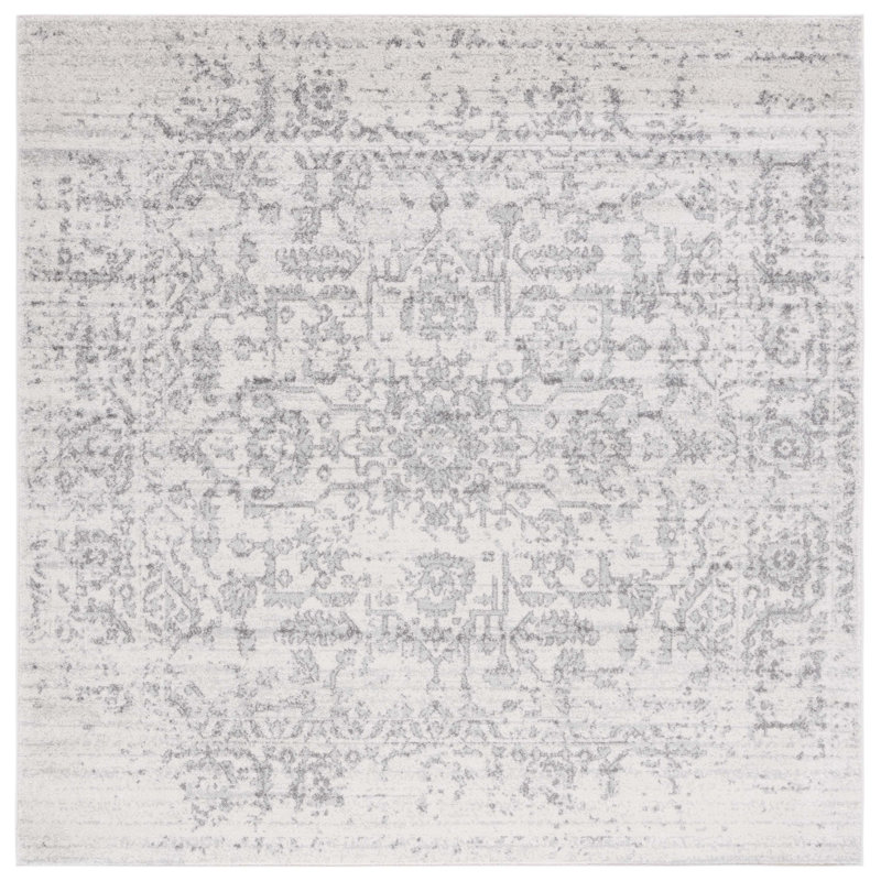 Peter Silver/Ivory Area Rug, Square 201 cm
