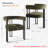 Beore 18.5"Stain Resistant Velvet Armchair (Set of 4)-2124452303