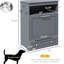 Dog Food Container With Hanger, Gray - Neatly Store Pet Supplies Storage Cabinet For Feeding