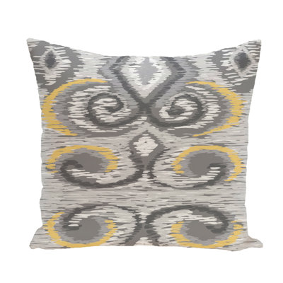Ikat's Meow Square Pillow Cover & Insert