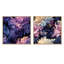 Daniella - Ensemble de 2 collages carrés botaniques abstraits-101844193-101844195