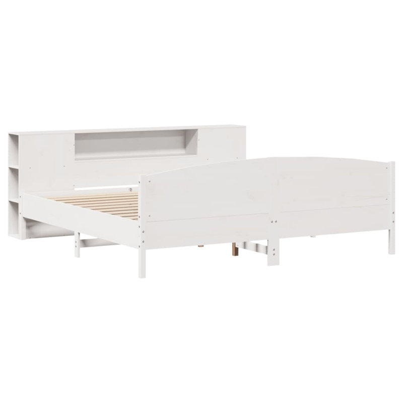 Arnot Solid Wood Bed, 135 cm W x 190cm L, White