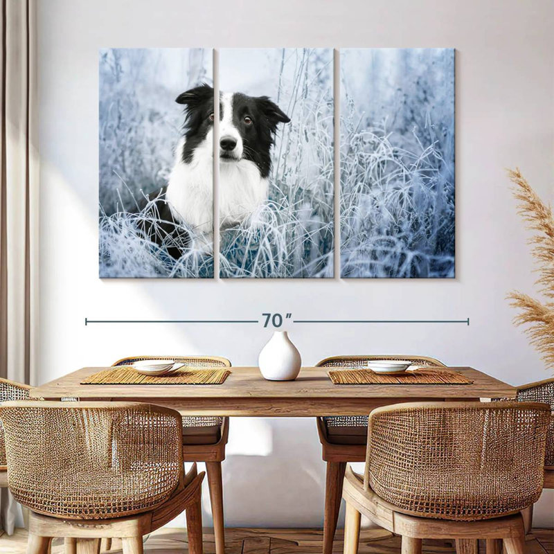 Brampt Winter Border Collie, 42" H x 65" W