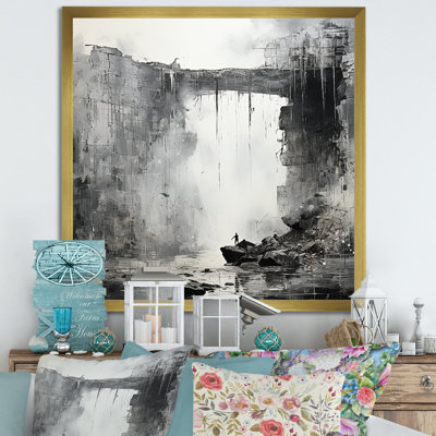 Adventourous Waterfall Caves sur impression sur toile