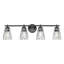 Meuble-lavabo 4 lumières noir mat Andree-123222924-128495627-128495628