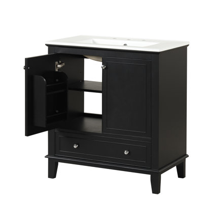 30'' Single Bathroom Vanity with Ceramic Top
