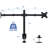 Mount-It! Dual Monitor Mount with C-Clamp & Grommet Base, Height Adjustable Arms Fit 19 - 32 Inches