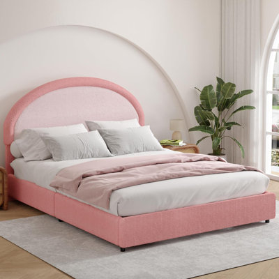 Base de lit tapissier avec tête de lit Boucle