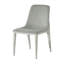 Chaise d'appoint en velours gris et chrome Tiberio