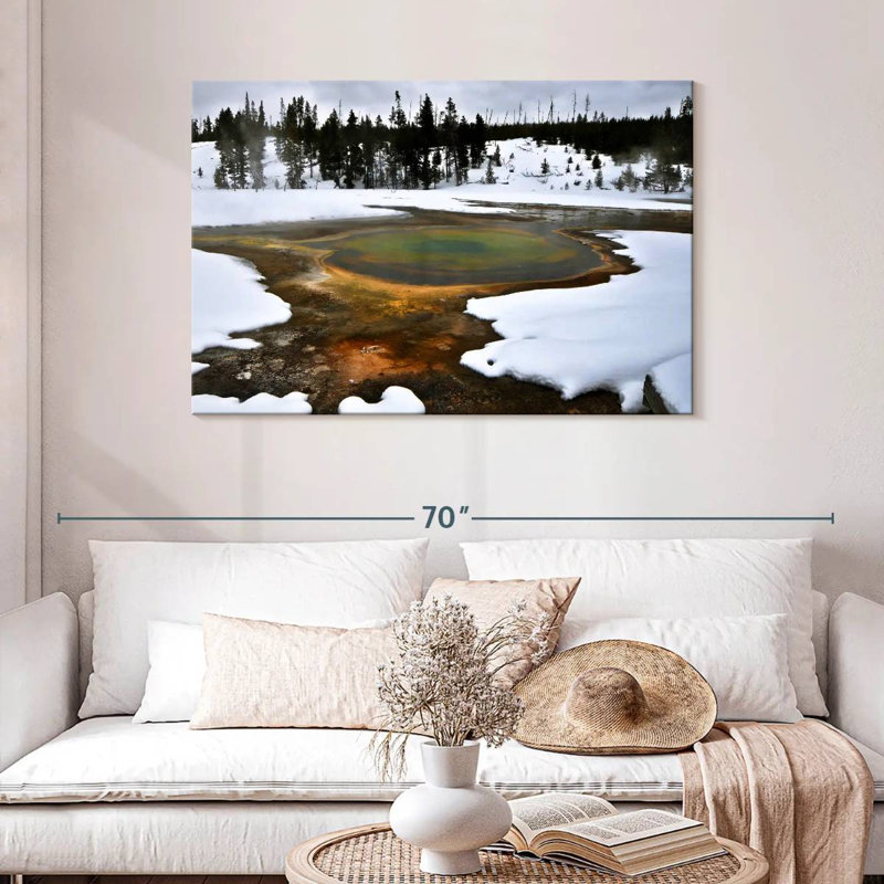 Alvord Yellowstone Winter Geyser, 30" H x 45" W