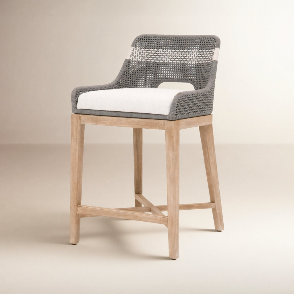 Bowker Bar & Counter Stool, Counter Stool (26" Seat Height), Dove Gray / White Speckle
