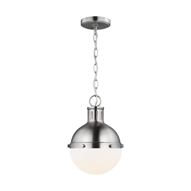 1 - Light Single Globe Pendant, No , Satin Bronze, 18" H x 13.25" W x 13.25" D