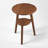 Solid Wood 2-Tier Round Side Table with Storage Shelf