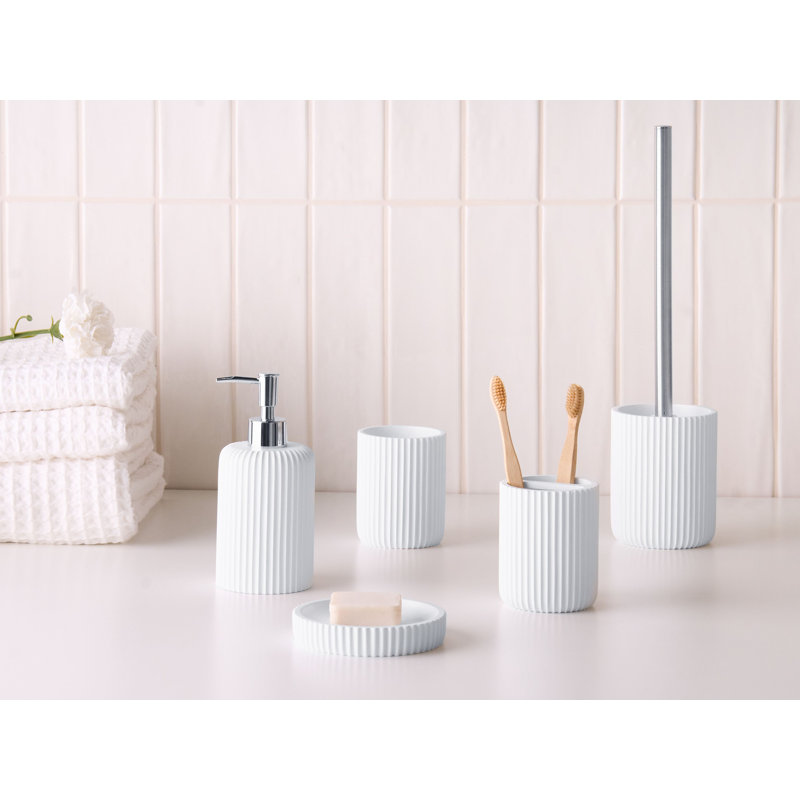Bathroom Accessory Set, White
