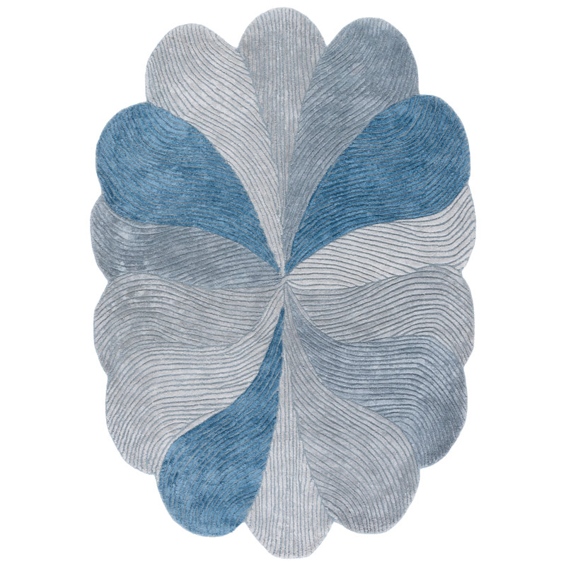Tapis d'intérieur abstrait en laine, coton et laine touffetée à la main Fifth Avenue, Oval 6 pi x 9 pi