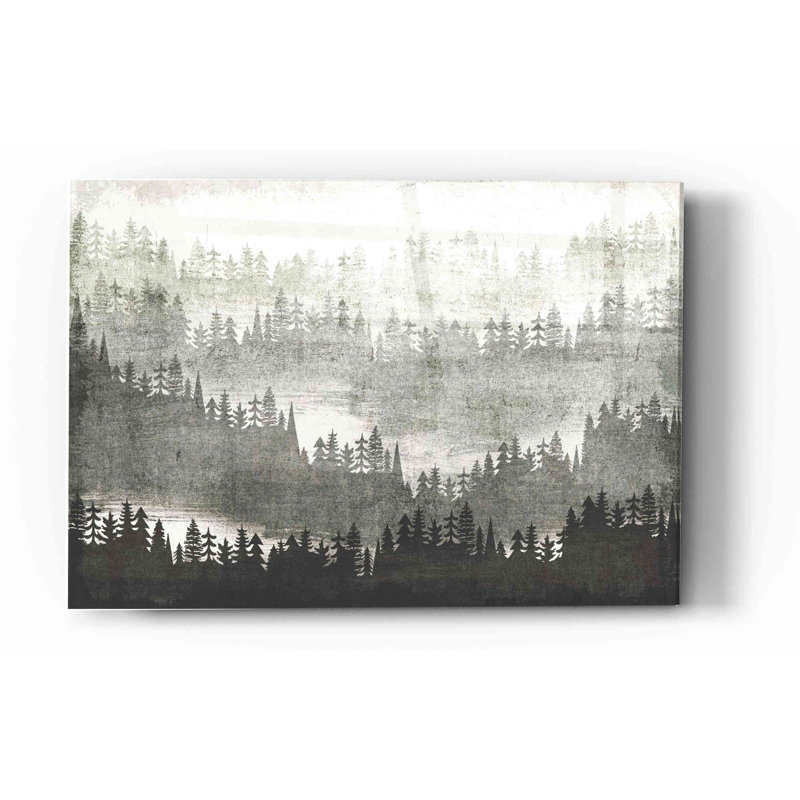 «Mountainscape Silver» par Michael Mullan, art mural en verre acrylique, 12 po x 16 po, H 12 po x l 16 po x P 0,12 po