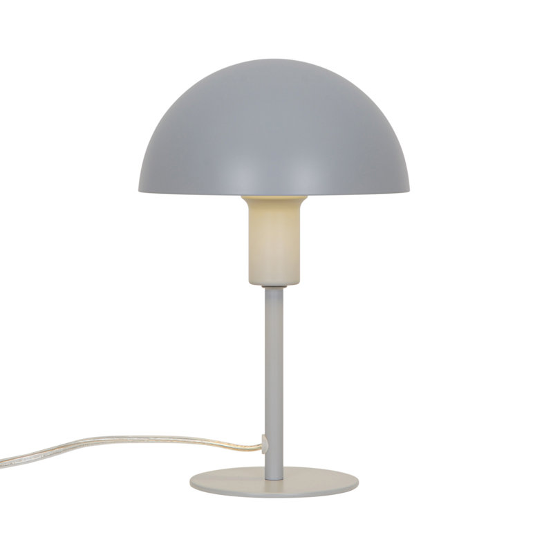 Ellen Mini | Table lamp | White, Grey, 25cm H 16cm W 16cm D, Clear