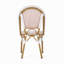 Ensemble de 2 chaises bistro d'extérieur en ratine et aluminium PE