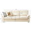 Canapé 3 places avec coussins à haute résilience beige, American Design
