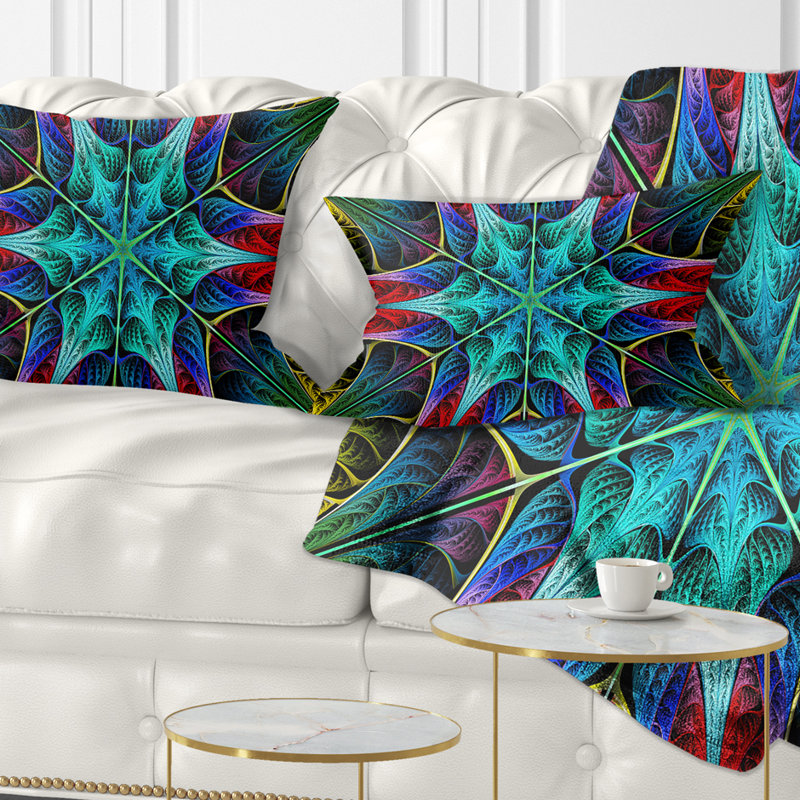 Coussin lombaire à couches florales lumineuses Abstract