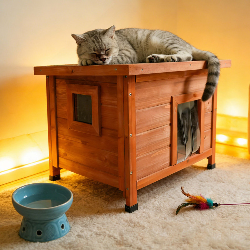 Cage à lapins intérieure et extérieure imperméable pour chat pour chat, lapins, chats et autres petits animaux, toit en asphalte