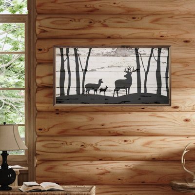 Deer Family In Woods