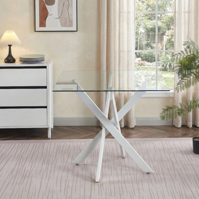 Dining Table with Glass Top