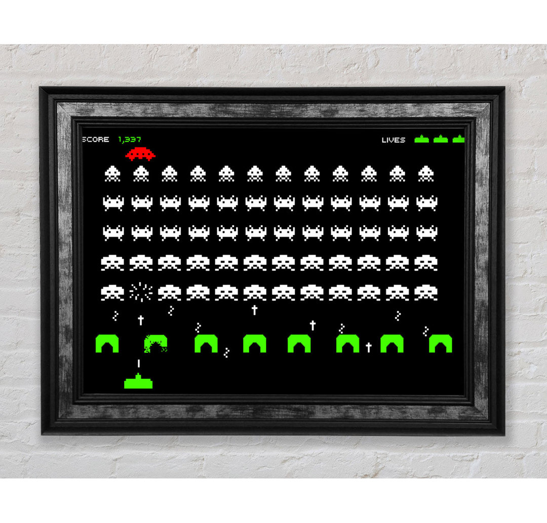 Space Invaders - Einzelne Bilderrahmen Kunstdrucke