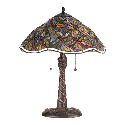 Spiral Dragonfly Table Lamp
