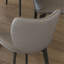 Ensemble de 2 chaises de salle à manger, chaises de maison de conception moderne, chaises en métal et cuir gris