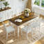 Extendable Dining Table Sets(Must include both Table and Chair), MDF Wood Farmhouse Kitchen Set-263188931