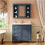 Meuble-lavabo de 36 po avec armoire à pharmacie, armoire à miroir bleu royal, armoire de rangement moderne avec 2 portes à fermeture douce et 4 tiroirs, meuble-lavabo simple-1377663026