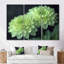 «Green Monochrom Mums Flowers Bouquet I», ensemble d'art mural-107190447-107190449