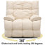 Fauteuils inclinables | Fauteuil inclinable manuel pivotant à 360 ° Sitjoy Classic | Tissu blanc crème