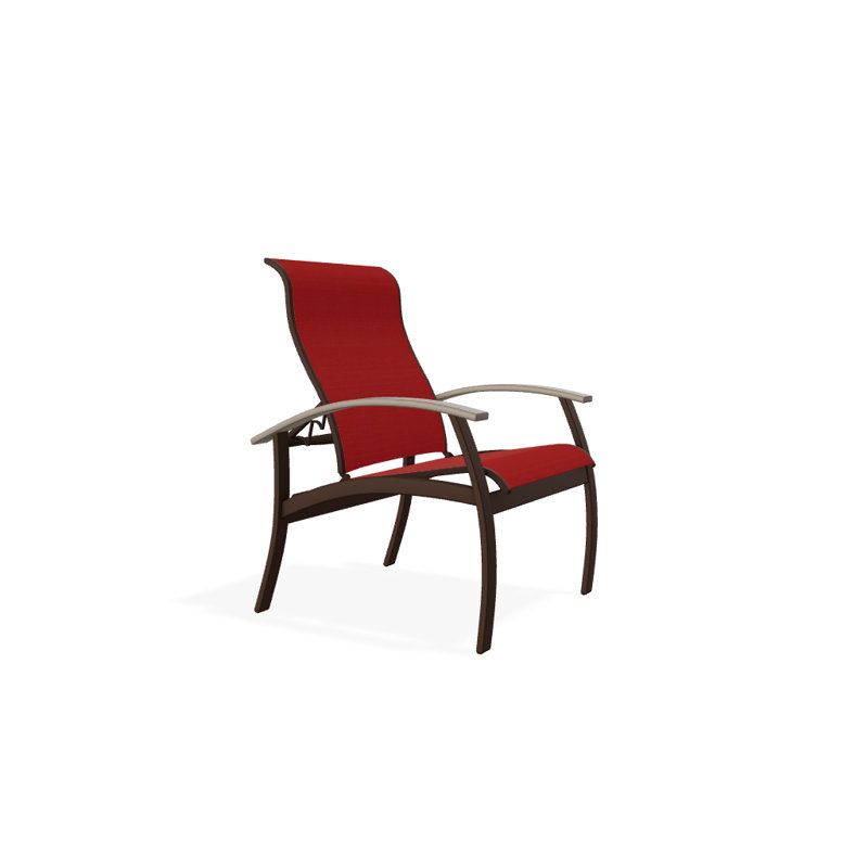 Chaise de patio Askar, Kona texturé, Désert, Rouge 1D Sunbrella®